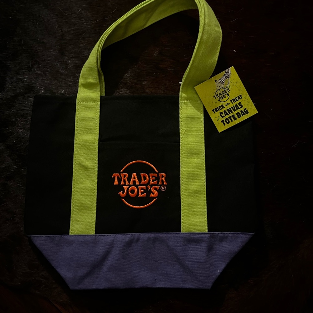 Black and Green Canvas Tote Bag